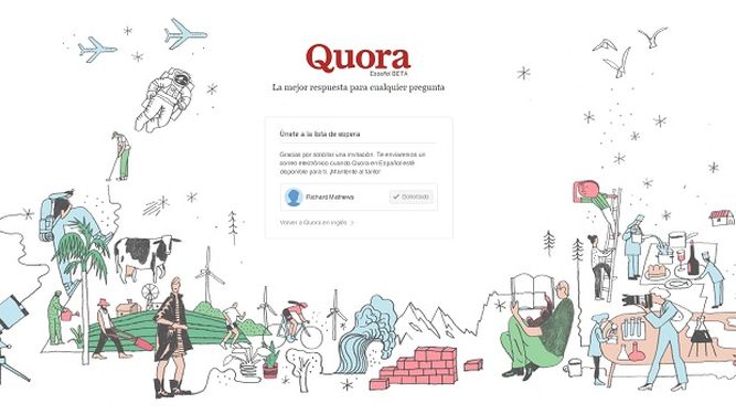 Captura de pantalla del servicio en español de Quora, que aún no está totalmente disponible, solo por invitación. (CORTESÍA)