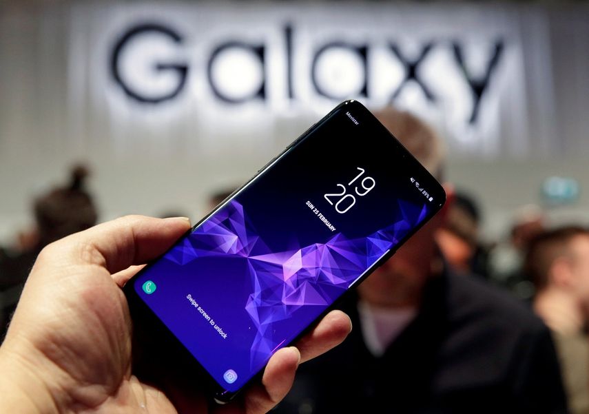 Detalle del nuevo Samsung&nbsp;S9 durante la presentación mundial del nuevo teléfono de la compañia coreana en el marco del Congreso Mundial de Móviles, en Barcelona.&nbsp;