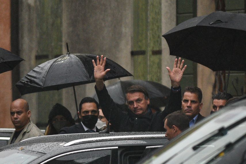 El presidente de Brasil, Jair Bolsonaro , en Italia.&nbsp;