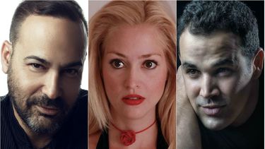 Los actores cubanos Héctor Alejandro González, Grethel Delgado y Lieter Ledesma. 