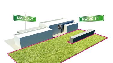 Maqueta representativa del espacio disponible para diseñar el parque. (CORTESÍA)