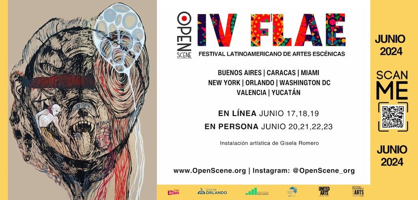 Póster promocional de la cuarta edición del Festival Latinoamericano de Artes Escénicas.