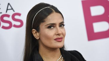 En esta fotografía del siete de enero de 2020 la actriz Salma Hayek en el estreno mundial de “Like a Boss en el Teatro SVA en Nueva York.&nbsp;