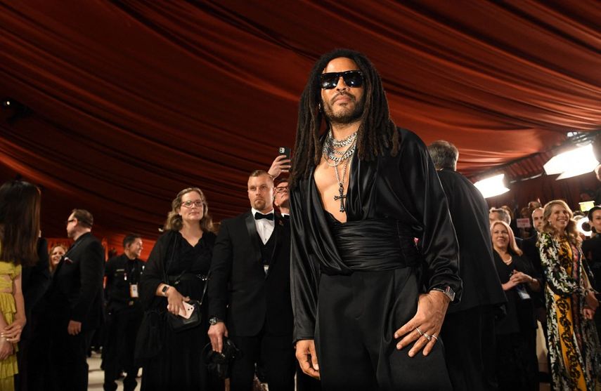 El cantante y compositor estadounidense Lenny Kravitz. Las estrellas asiste a la 95ª Entrega Anual de los Premios de la Academia en el Dolby Theatre de Hollywood, California, el 12 de marzo de 2023.