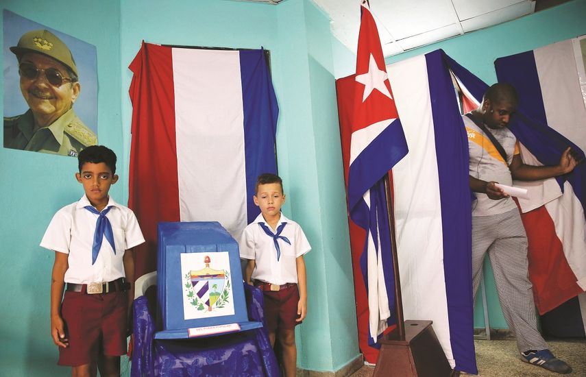 Colegio electoral en La Habana.