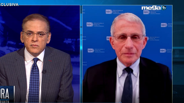 El doctor Anthony Fauci en entrevista con Oscar Haza.