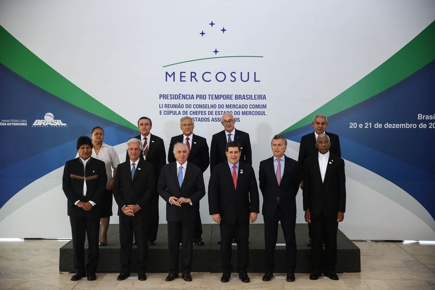 Los presidentes de los países del&nbsp;Mercosur&nbsp;condicionaron este jueves&nbsp; a avances democráticos el posible regreso de Venezuela al bloque