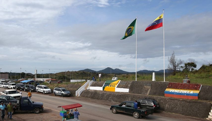 Fotografía del 22 de octubre de 2016, de la frontera de Brasil con Venezuela en la ciudad de Pacaraima.