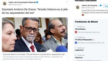 &ldquo;El Arco Minero se ha convertido en una violaci&oacute;n flagrante de los derechos humanos, lo que sufren los ind&iacute;genas, el pueblo Pem&oacute;n y los ind&iacute;genas de la Gran Sabana&rdquo;, continu&oacute; De Grazia. &ldquo;El jefe de los saqueadores de oro es Nicol&aacute;s Maduro&rdquo;.