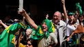 Simpatizantes del presidente brasileño Jair Bolsonaro asisten a un mitin de campaña en Juiz de Fora, en el estado de Minas Gerais, en Brasil, el martes 16 de agosto de 2022