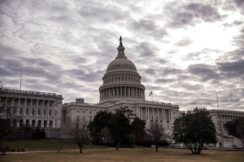 Vista del exterior del Capitolio en Washington DC, Estados Unidos. 