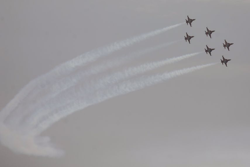 Festival aéreo ‘Aire 2025’, en el Centro Deportivo y Cultural del Ejército del Aire y del Espacio (C.D.S.C.M.E.A.) Fernández de Tudela, a 15 de junio de 2025, en San Javier, Región de Murcia (España).&nbsp;