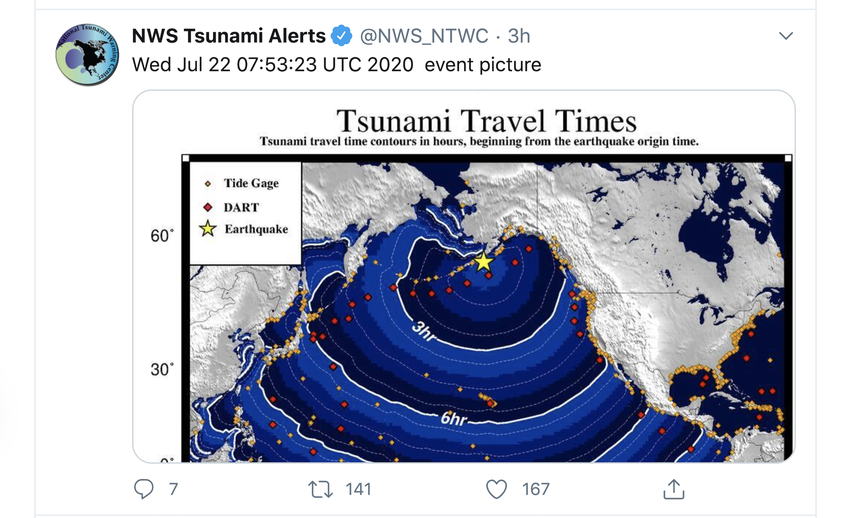 Tras el terremoto&nbsp;el Centro Nacional de Alerta de Tsunami&nbsp;emiti&oacute; una alerta de tsunami para el &aacute;rea.&nbsp;&nbsp;