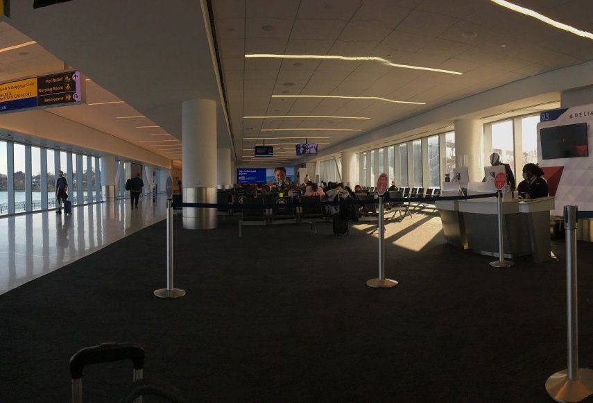 Zona de embarque en el aeropuerto de Nueva York.&nbsp;