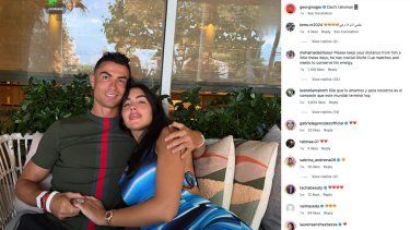 Cristiano Ronaldo y Georgina Rodríguez en una fotografía que la influencer publicó en Instagram.&nbsp;