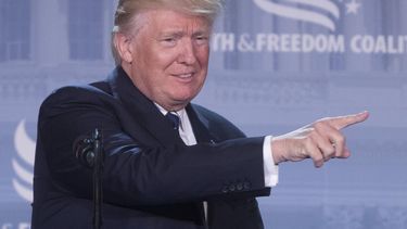 El presidente de Estados Unidos,&nbsp;Donald&nbsp;Trump, es visto este 8 de junio de 2017 en una conferencia conservadora en Washington, EEUU.