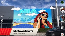 Mural en la tienda de Verizon en Midtown Miami
