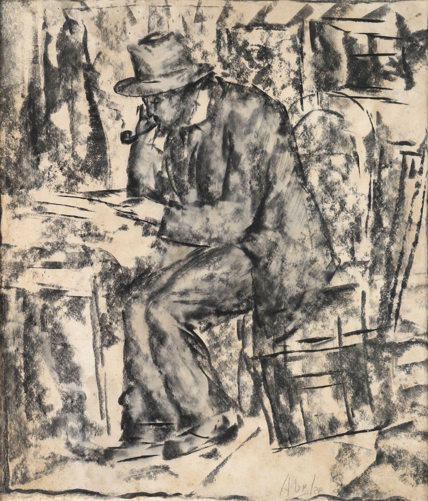 Hombre con pipa 1928.