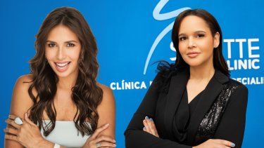 La presentadora Giselle Blondet y la Dra. Amny Acosta Then.