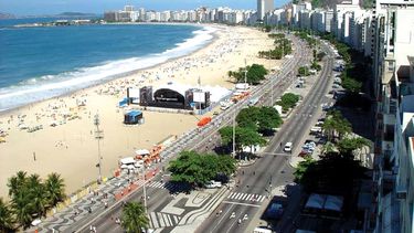 Vista parcial de la playa de Copacabana en Río de Janeiro. (J.HDEZ.)