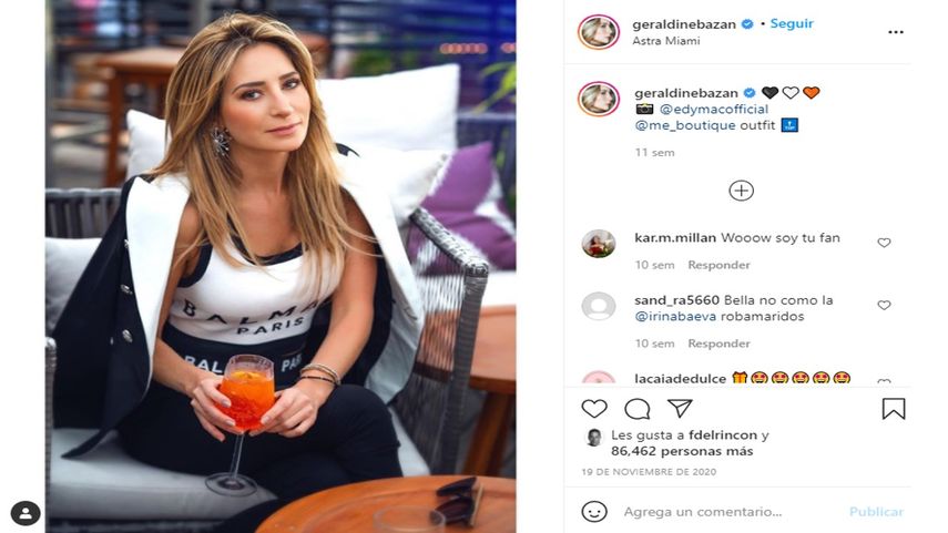 La actriz mexicana Geraldine Bazán.&nbsp;