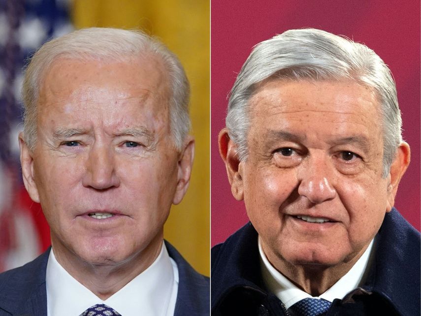 El presidente de Estados Unidos Joe Biden, y el presidente de México Andrés Manuel López Obrador.