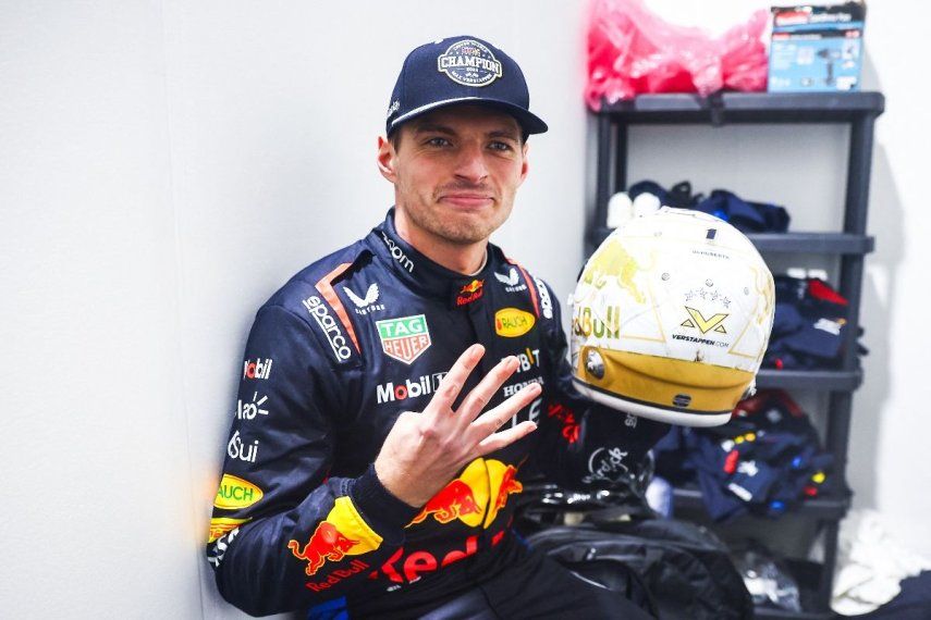 El neerlandés Max Verstappen celebra su cuarto título de Fórmula 1