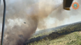 Imagen referencial de un helicóptero intentando sofocar las llamas.