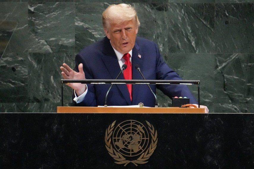 El presidnete&nbsp; Donald Trump&nbsp; ante las Naciones Unidas.&nbsp;