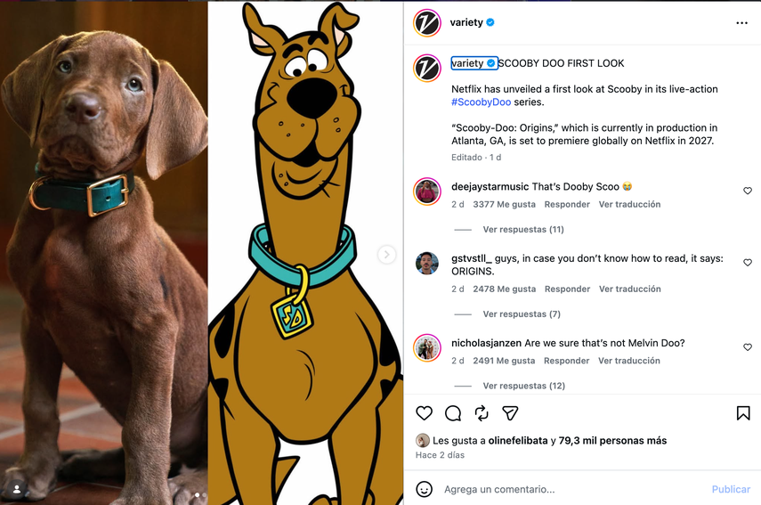 Nuevo live action&nbsp;de Scooby-Doo de Netflix