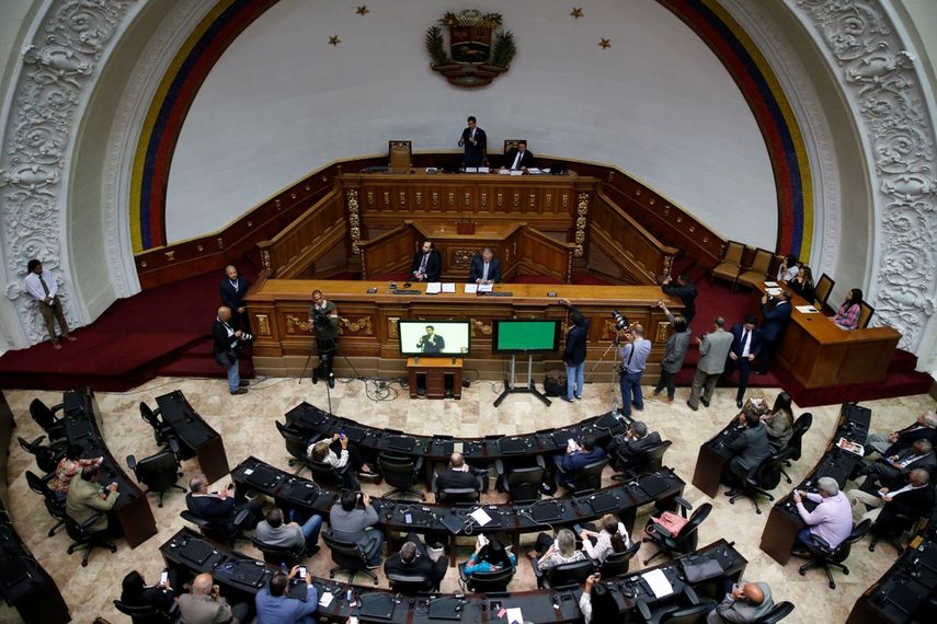 Fotograf&iacute;a del 17 de septiembre de 2019 de una sesi&oacute;n de Parlamento venezolano encabezada por el presidente del poder legislativo, Juan Guaid&oacute;, en Caracas, Venezuela.&nbsp;