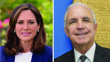 Los republicanos María Elvira Salazar y Carlos Giménez.