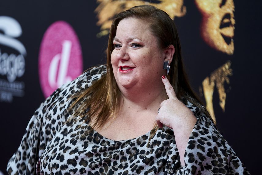 La actriz Itziar Castro posa en el estreno vip de Tina, El Musical en el Teatro Coliseum de Gran Vía, a 30 de septiembre de 2021, en Madrid.