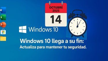 partir del 14 de octubre, los ordenadores que funcionan con Windows 10, una versión que apareció en 2015, dejarán de recibir actualizaciones de su desarrollador, Microsoft.
