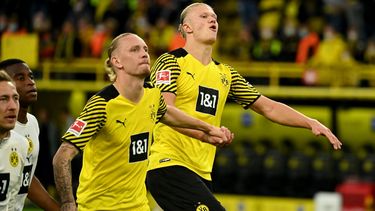 El noruego Erling Haaland anotó par de goles en el triunfo del Borussia Dortmund ante el Union Berlín&nbsp;
