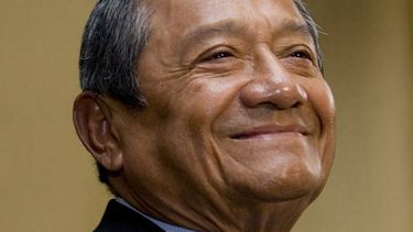 En esta foto del 26 de agosto del 2008, Armando Manzanero durante una conferencia de prensa para promocionar su álbum Manzanero Big Band Jazz of Mexico, en la Ciudad de México.&nbsp;