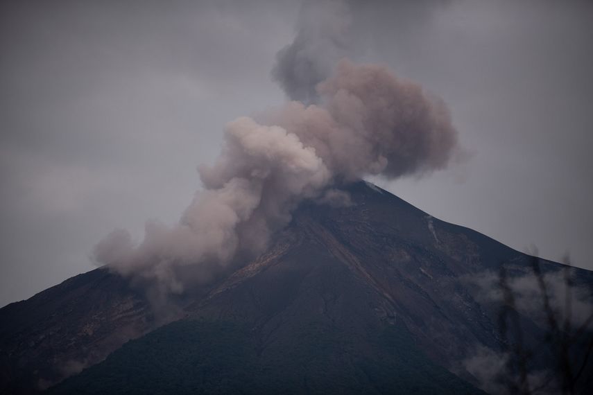 Vista del Volcán de Fuego, en Guatemala.