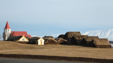 Paisaje invernal en Islandia.