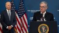 El presidente del Banco Central (Reserva Federal), Jerome Powell, y detrás, el presidente de EEUU Joe Biden El presidente del Banco Central (Reserva Federal), Jerome Powell, y detrás, el presidente de EEUU Joe Biden