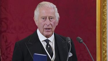 El rey Carlos III hace una declación durante el Consejo de Ascensión, en el Palacio de St James, en Londres, el 10 de septiembre de 2022, donde es proclamado formalmente rey.&nbsp;