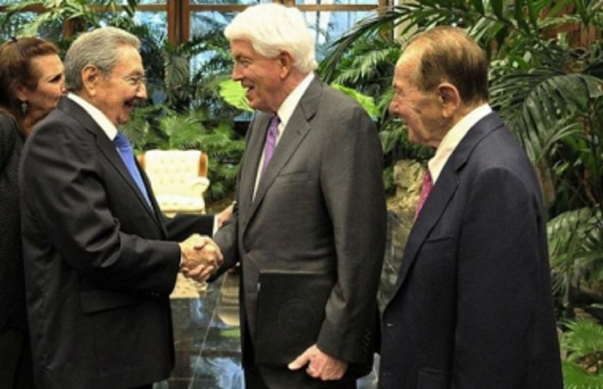 Raúl Castro y Thomas Donohue se reunieron en La Habana.