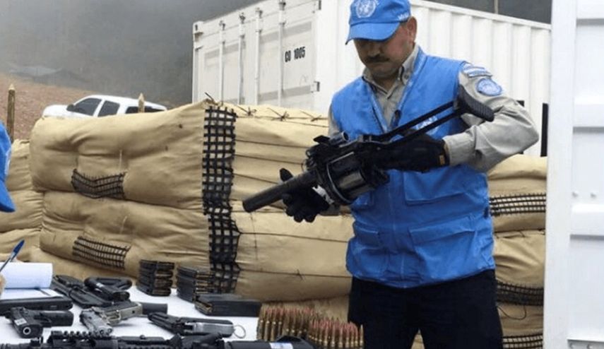 La Misión de la ONU confirmó en un comunicado que ya concluyó la retirada del armamento de las FARC en el primer lugar donde comenzó el operativo.