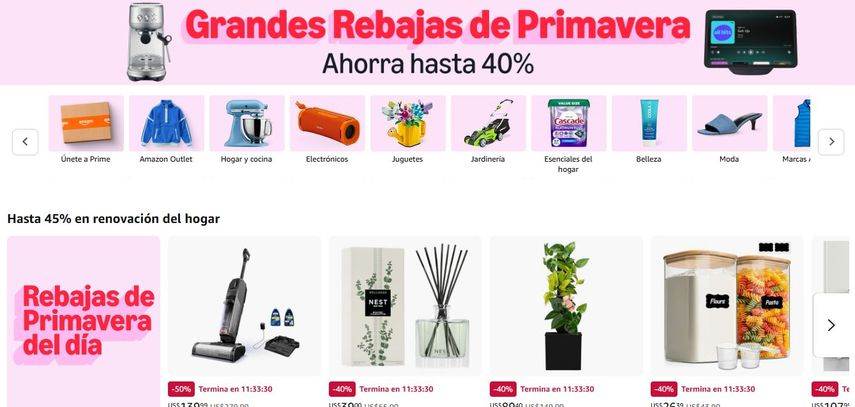 Grandes Rebajas de Primavera de Amazon.