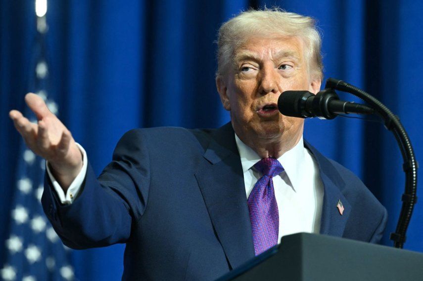 El presidente de Estados Unidos Donald J. Trump en su discurso de presentación de la Junta de Paz.