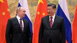 El presidente chino Xi Jinping y el presidente ruso Vladimir Putin en Pekín, el 4 de febrero del 2022.&nbsp;