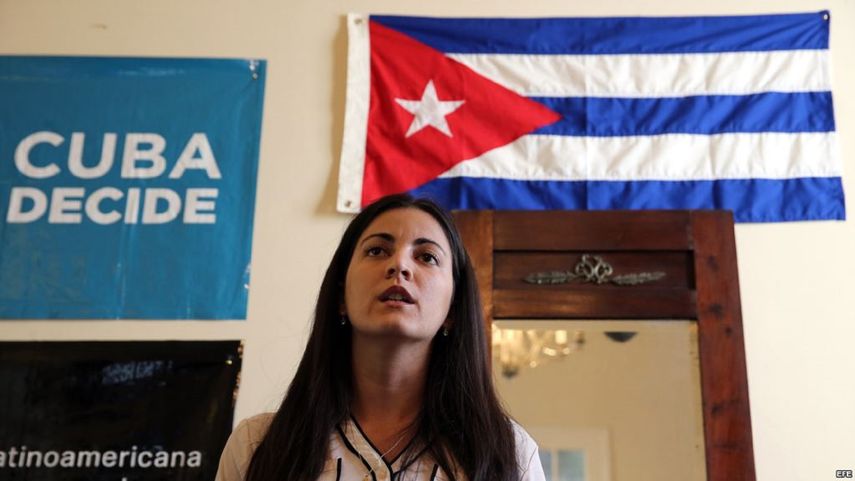 La disidente cubana y representante de Cuba Decide, Rosa María Payá.