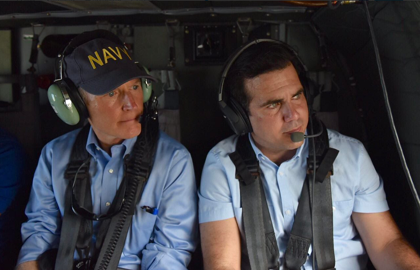 El gobernador de Florida, Rick Scott y su homólogo de Puerto Rico,&nbsp;Ricardo Rossello.&nbsp;