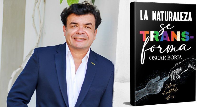 Oscar Borja junto a su libro.&nbsp;