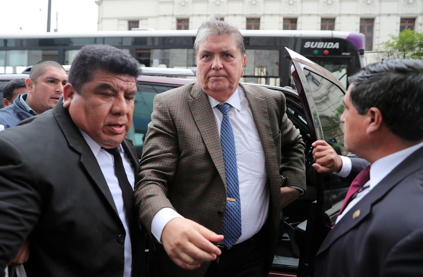 El expresidente Alan&nbsp;García, a su llegada a la sede del Ministerio Público en Lima, Perú, el 15 de noviembre del 2018.&nbsp;
