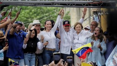El primer acto de calle juntos de María Corina Machado y el candidato Edmundo González